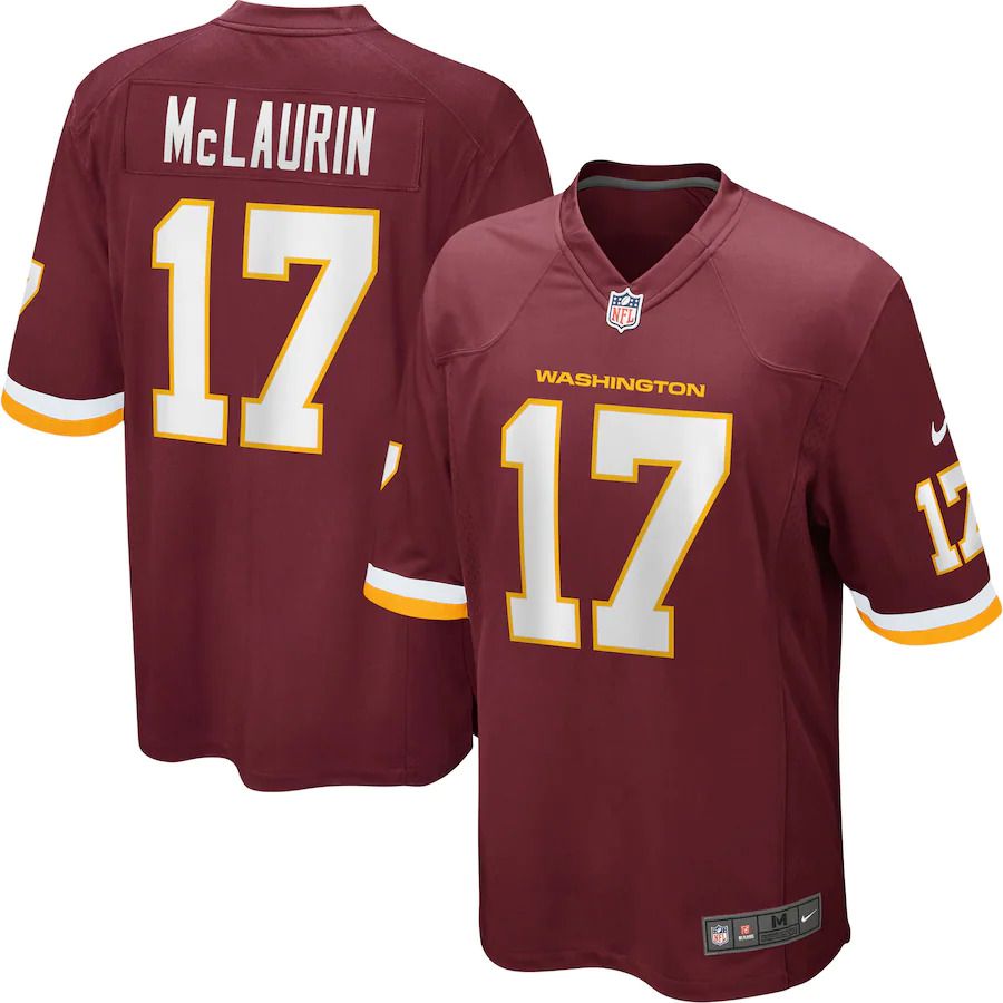 Men Washington Redskins #17 Terry McLaurin Nike Burgundy Player Game NFL Jersey